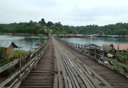 Wooden bridge in Sangklaburi